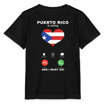 Porto Rico appelle Puerto Rico Heart Souvenir - T-shirt bio MINI CREATOR Stanley/Stella Enfant - noir - Devant - Mikhail (115cm)
