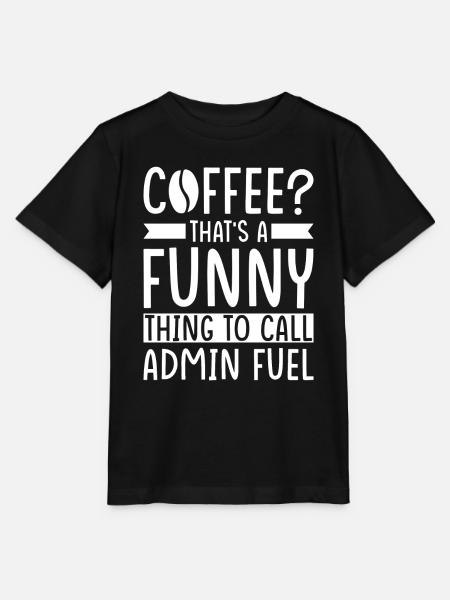 Admin Kaffee Spruch - Stanley/Stella Kinder T-Shirt MINI CREATOR  - Schwarz