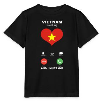 Le Vietnam appelle Vietnam Heart Souvenir - T-shirt bio MINI CREATOR Stanley/Stella Enfant - noir - Devant - Mikhail (115cm)
