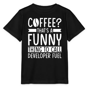 Entwickler Kaffee Spruch Software Entwickler - Stanley/Stella Kinder T-Shirt MINI CREATOR  - Schwarz - Vorne - Mikhail (115cm)