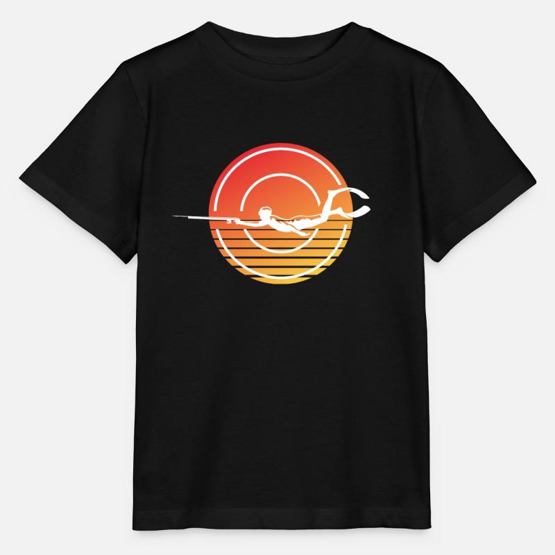 Plongeurs de chasse sous-marine Harpon de plongée - T-shirt bio MINI CREATOR Stanley/Stella Enfant - noir