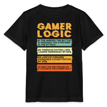 Gamer Logik Gaming - Stanley/Stella Kinder T-Shirt MINI CREATOR  - Schwarz - Vorne - Mikhail (115cm)