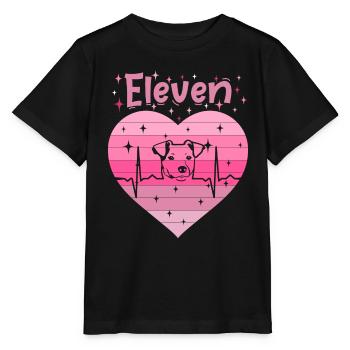 11. Geburtstag Hund Frauchen Mädchen Tochter - Stanley/Stella Kinder T-Shirt MINI CREATOR  - Schwarz - Vorne - Mikhail (115cm)