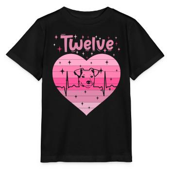 12. Geburtstag Hund Frauchen Mädchen Tochter - Stanley/Stella Kinder T-Shirt MINI CREATOR  - Schwarz - Vorne - Mikhail (115cm)