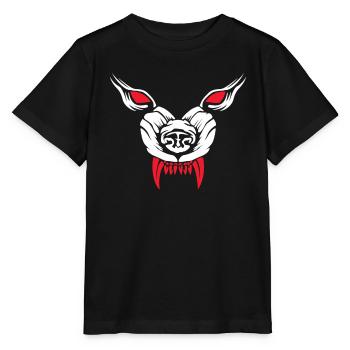 Monstre effrayant Visage Crocs Horreur Effrayant Halloween - T-shirt bio MINI CREATOR Stanley/Stella Enfant - noir - Devant - Mikhail (115cm)