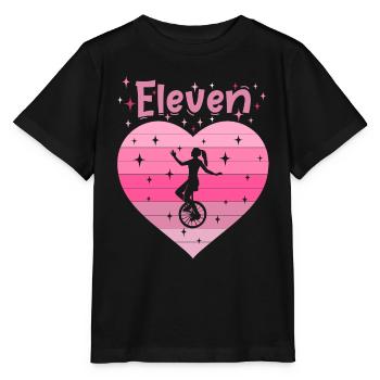 11. Geburtstag Einrad fahren Mädchen Tochter - Stanley/Stella Kinder T-Shirt MINI CREATOR  - Schwarz - Vorne - Mikhail (115cm)