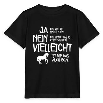 Ja Ich Rieche Nach Pferd Pferde - Stanley/Stella Kinder T-Shirt MINI CREATOR  - Schwarz - Vorne - Mikhail (115cm)