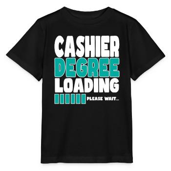 Le caissier invite à la formation - T-shirt bio MINI CREATOR Stanley/Stella Enfant - noir - Devant - Mikhail (115cm)