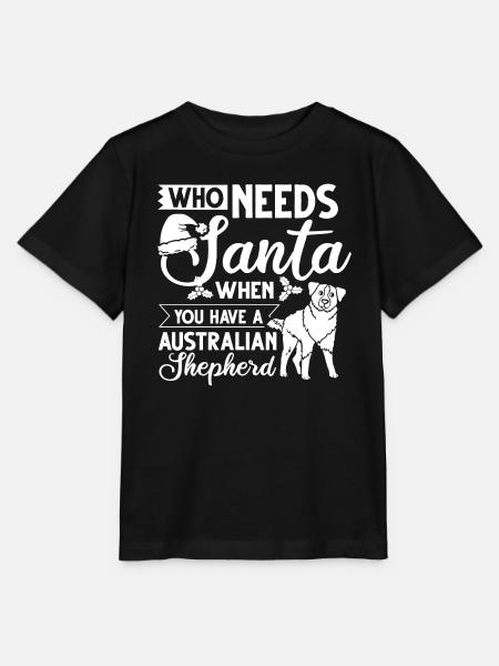 Australian Shepherd Weihnachten Hund Welpe - Stanley/Stella Kinder T-Shirt MINI CREATOR  - Schwarz