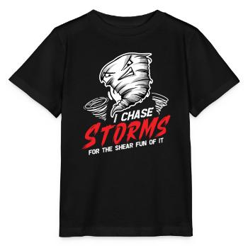 Meteorologie-kindertornado-sturm, Der Sturm-fan - Stanley/Stella MINI CREATOR Kids’ T-Shirt - black - Front - Mikhail (115cm)