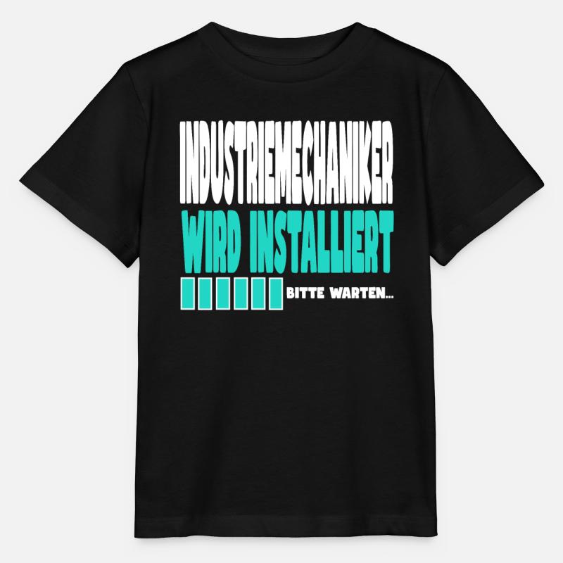 Industriemechaniker wird installiert - Stanley/Stella Kinder T-Shirt MINI CREATOR  - Schwarz