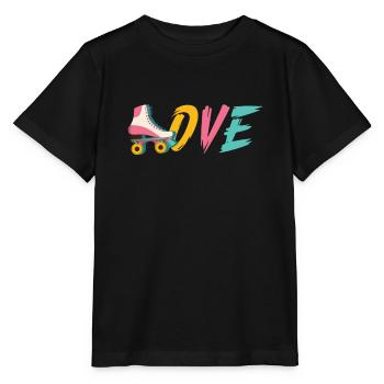 Roller Skate Roller Skating Roller Derby - Stanley/Stella Kinder T-Shirt MINI CREATOR  - Schwarz - Vorne - Mikhail (115cm)