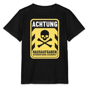 Hausaufgaben Schüler - Stanley/Stella Kinder T-Shirt MINI CREATOR  - Schwarz - Vorne - Mikhail (115cm)