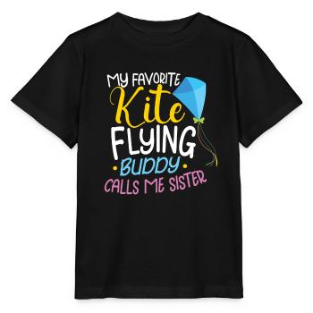 Kite Flying Kite Fan For Fite Flying Lovers - Stanley/Stella MINI CREATOR Kids’ T-Shirt - black - Front - Mikhail (115cm)