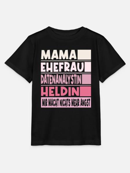 Datenanalystin Mama Ehefrau Heldin - Stanley/Stella Kinder T-Shirt MINI CREATOR  - Schwarz