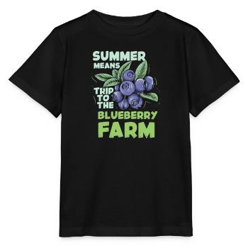 Myrtille Myrtille Arbuste Forêt Forêt Fruit - T-shirt bio MINI CREATOR Stanley/Stella Enfant - noir - Devant - Mikhail (115cm)