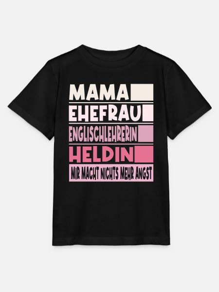 Englischlehrerin Mama Ehefrau Heldin - Stanley/Stella Kinder T-Shirt MINI CREATOR  - Schwarz