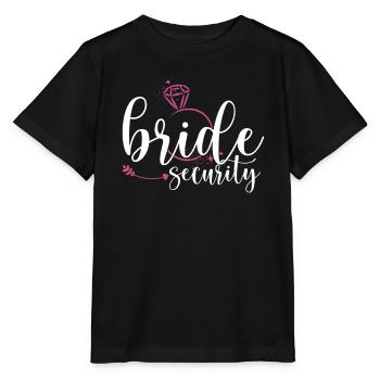 Bachelorette Party Bridesmaid Bride Security - Stanley/Stella MINI CREATOR Kids’ T-Shirt - black - Front - Mikhail (115cm)