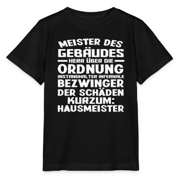 Hausmeister - Stanley/Stella Kinder T-Shirt MINI CREATOR  - Schwarz - Vorne - Mikhail (115cm)