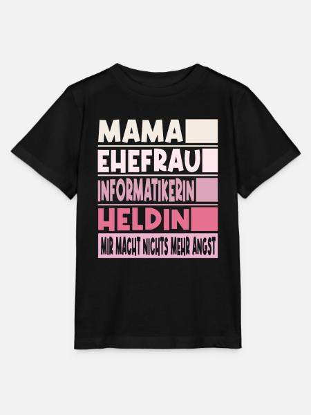 Informatikerin Mama Ehefrau Heldin - Stanley/Stella Kinder T-Shirt MINI CREATOR - Schwarz