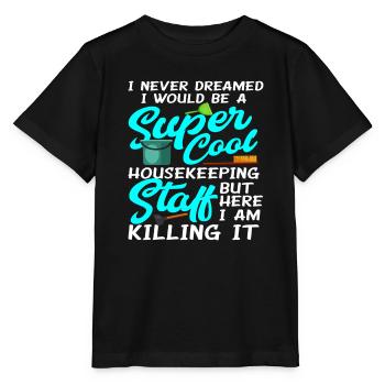 Femme de ménage Nettoyeur Femme de ménage Cadeau - T-shirt bio MINI CREATOR Stanley/Stella Enfant - noir - Devant - Mikhail (115cm)