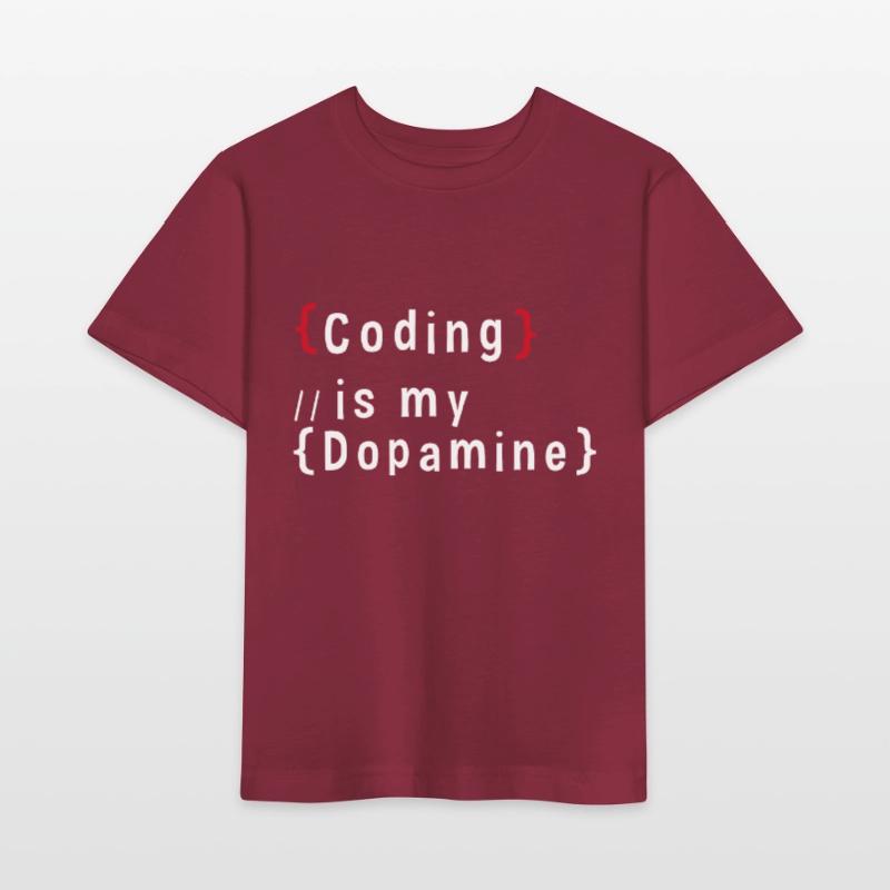 Funny Coding Is My Dopamine Coder Stanley/Stella MINI CREATOR Kids’ T-Shirt