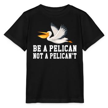 Pelikan Pelikane Vögel Wasservogel - Stanley/Stella Kinder T-Shirt MINI CREATOR  - Schwarz - Vorne - Mikhail (115cm)