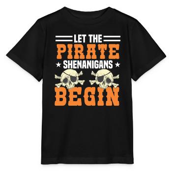 Pirate Kids Skull Party Pirates - Stanley/Stella MINI CREATOR Kids’ T-Shirt - black - Front - Mikhail (115cm)