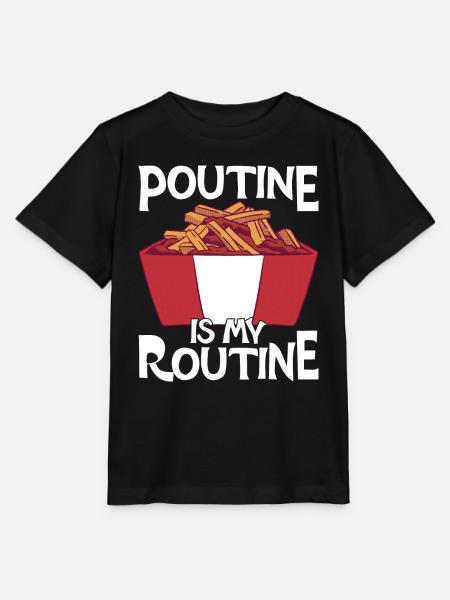 Poutine Kanada Fast Food Spezialität - Stanley/Stella Kinder T-Shirt MINI CREATOR  - Schwarz