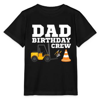Papa Birthday Crew Construction Theme - Stanley/Stella MINI CREATOR Kids’ T-Shirt - black - Front - Mikhail (115cm)
