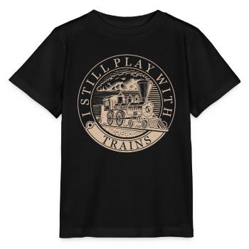 Train model builder, model locomotive locomotive locomotive - Stanley/Stella MINI CREATOR Kids’ T-Shirt - black - Front - Mikhail (115cm)
