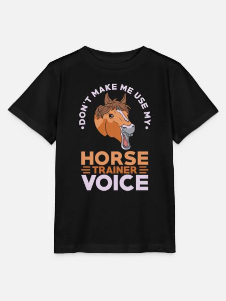 Pferdetrainer Stimme - Stanley/Stella Kinder T-Shirt MINI CREATOR - Schwarz