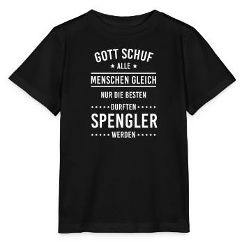 Spengler I Installateur Blech Handwerker Motiv für - Stanley/Stella Kinder T-Shirt MINI CREATOR  - Schwarz - Vorne - Mikhail (115cm)