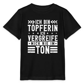 Töpfern - Stanley/Stella Kinder T-Shirt MINI CREATOR  - Schwarz - Vorne - Mikhail (115cm)