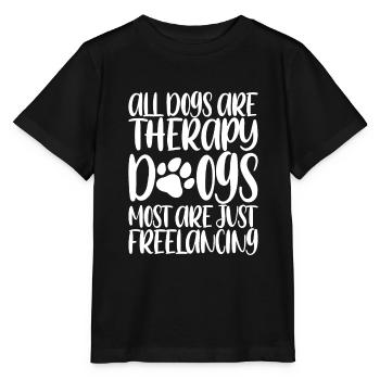 Tous les chiens sont des chiens de thérapie, la plupart sont indépendants 3 - T-shirt bio MINI CREATOR Stanley/Stella Enfant - noir - Devant - Mikhail (115cm)