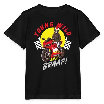 Dirt Bike Dirt Bike Riding Motocross Dirt Biking - Stanley/Stella MINI CREATOR Kids’ T-Shirt - black - Front - Mikhail (115cm)