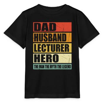 Father Husband Lecturer Held - Stanley/Stella MINI CREATOR Kids’ T-Shirt - black - Front - Mikhail (115cm)