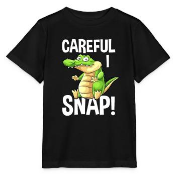 Alligator Alligatoren Krokodil Krokodile - Stanley/Stella Kinder T-Shirt MINI CREATOR  - Schwarz - Vorne - Mikhail (115cm)