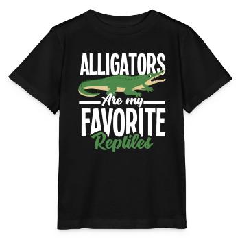 Alligator Alligatoren Krokodil Krokodile - Stanley/Stella Kinder T-Shirt MINI CREATOR  - Schwarz - Vorne - Mikhail (115cm)