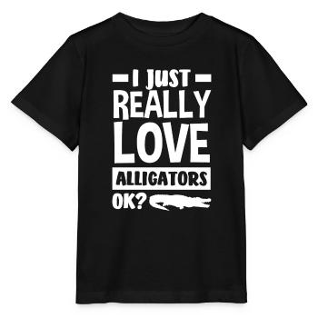 Alligator Alligatoren Krokodil Krokodile - Stanley/Stella Kinder T-Shirt MINI CREATOR  - Schwarz - Vorne - Mikhail (115cm)