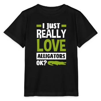 Alligator Alligatoren Krokodil Krokodile - Stanley/Stella Kinder T-Shirt MINI CREATOR  - Schwarz - Vorne - Mikhail (115cm)