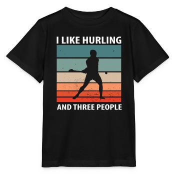 Schleudern Hurling - Stanley/Stella Kinder T-Shirt MINI CREATOR  - Schwarz - Vorne - Mikhail (115cm)