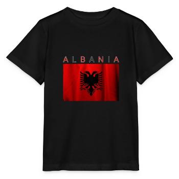 Albanie Drapeau Tirana - T-shirt bio MINI CREATOR Stanley/Stella Enfant - noir - Devant - Mikhail (115cm)