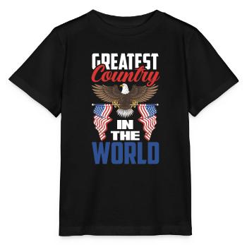 Amérique États-Unis Américain Américain - T-shirt bio MINI CREATOR Stanley/Stella Enfant - noir - Devant - Mikhail (115cm)