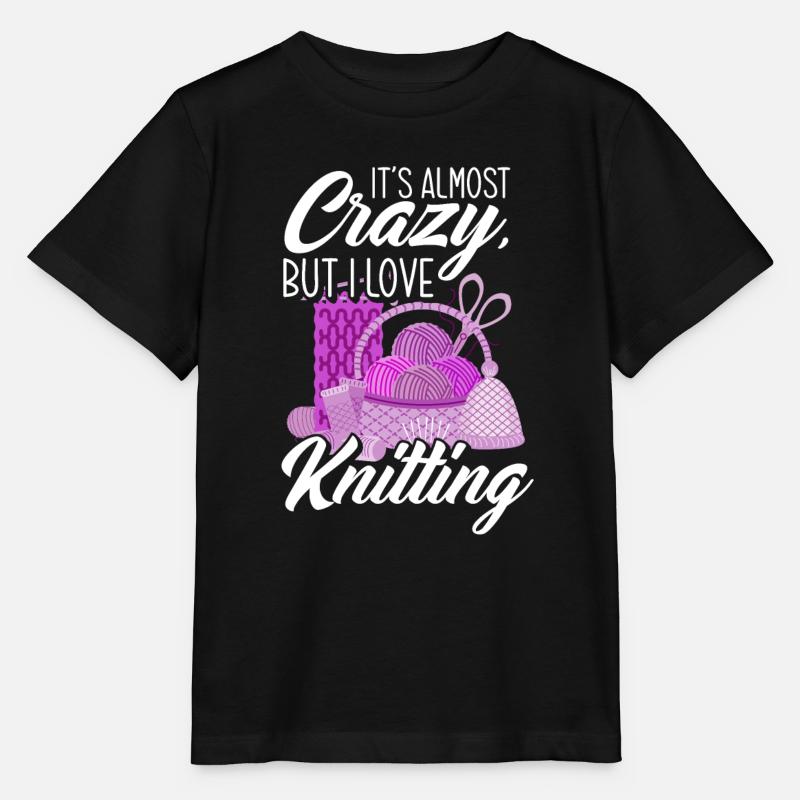 Knitting Hobby - Stanley/Stella MINI CREATOR Kids’ T-Shirt - black