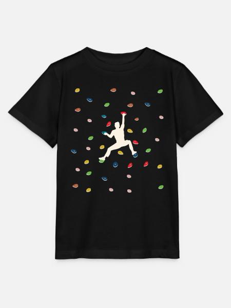 Bouldern, Klettern Freiklettern Kletterhalle - Stanley/Stella Kinder T-Shirt MINI CREATOR  - Schwarz