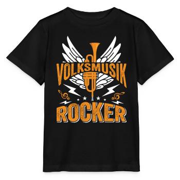 Volksmusik Party Dorffest Ouftit Deutsche Schlager - Stanley/Stella Kinder T-Shirt MINI CREATOR  - Schwarz - Vorne - Mikhail (115cm)
