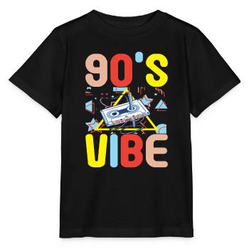 Fête des années 90, 90 années 90 - T-shirt bio MINI CREATOR Stanley/Stella Enfant - noir - Devant - Mikhail (115cm)