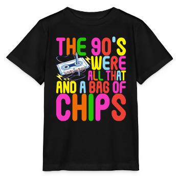 Fête des années 90, 90 années 90 - T-shirt bio MINI CREATOR Stanley/Stella Enfant - noir - Devant - Mikhail (115cm)