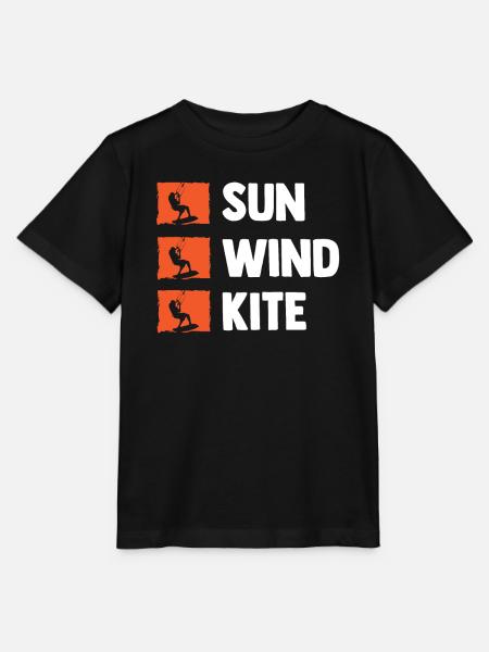 Kite Kitesurfen Kiteboard - Stanley/Stella Kinder T-Shirt MINI CREATOR - Schwarz